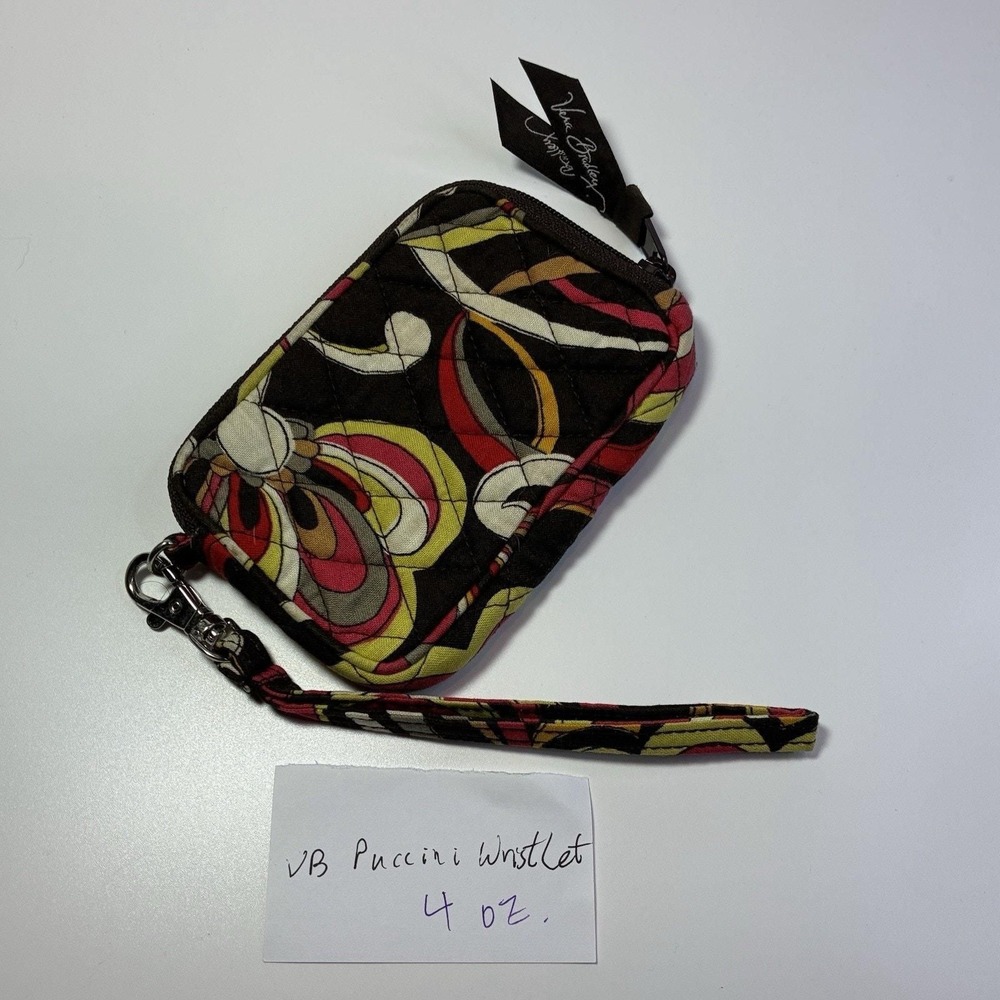 Vera Bradley Y2K Wristlet Puccini Pattern Zip‎ Close Makeup Change Purse Lined